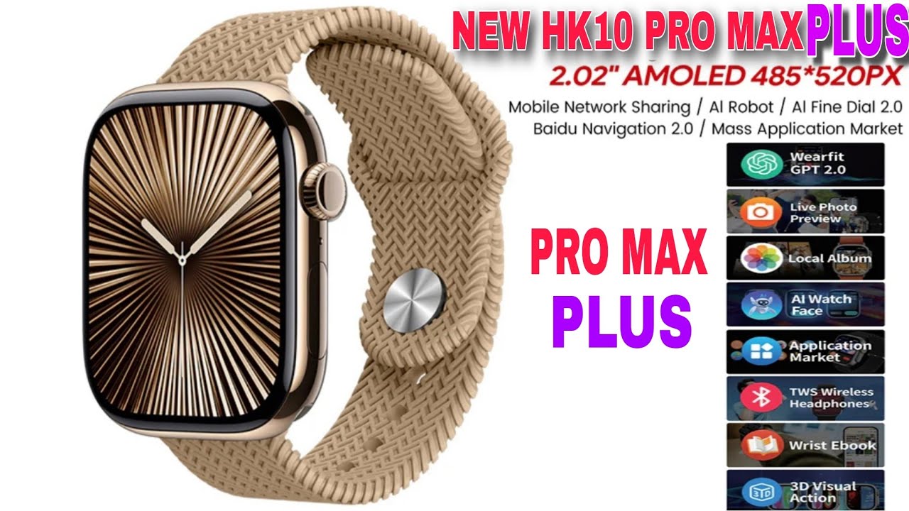 🕒 Montre Connectée HK10 Pro Max – Élégante, Intelligente et Ultra-Performante